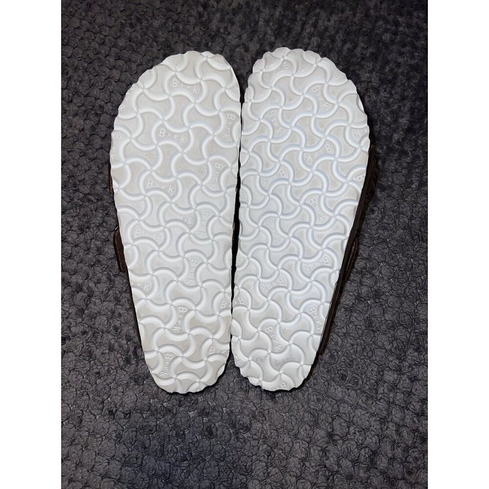 BIRKENSTOCK Arizona Flats Metallic Copper White Everyday Slides Size 38/7 - Picture 10 of 11